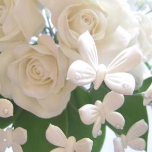 Wedding Bouquet White Rose White Bu..