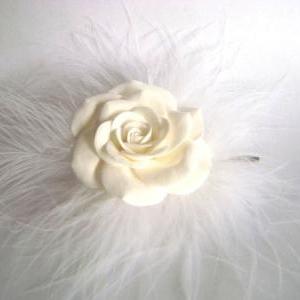 Flower Girl Rose Hair Pin. Wedding Accessories