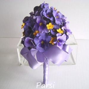 Purple Pansy Bridal/Bridesmaid Bouq..