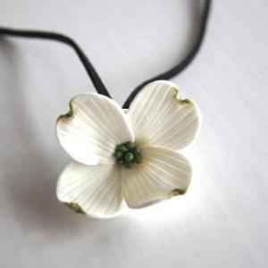 Bridesmaid Gift - White Dogwood Necklace. Made..