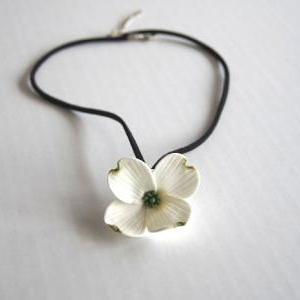 Bridesmaid Gift - White Dogwood Necklace. Made..