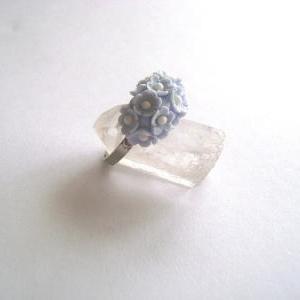 Forget Me Not Ring - Adjustable cla..