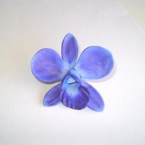 Wedding Hair Fscinator. Blue Dandrubium Orchid..