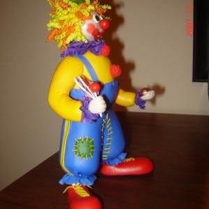 Handmade Ooak Clay Clown