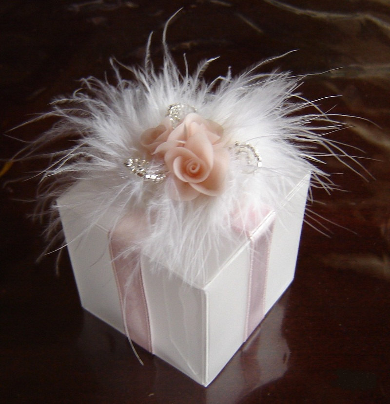 Wedding Favor Box. Pink Favour Box. Set Of 12. Made-to-order
