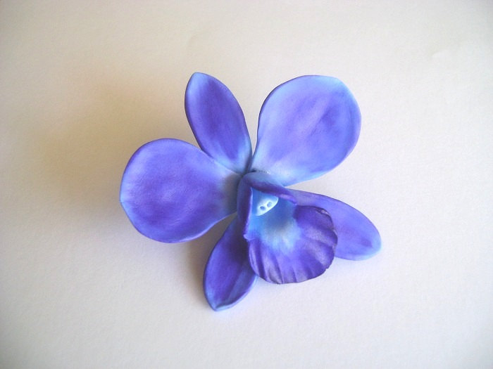 Wedding Hair Fscinator. Blue Dandrubium Orchid Hair Pin. Bridal/bridesmaid Accessories