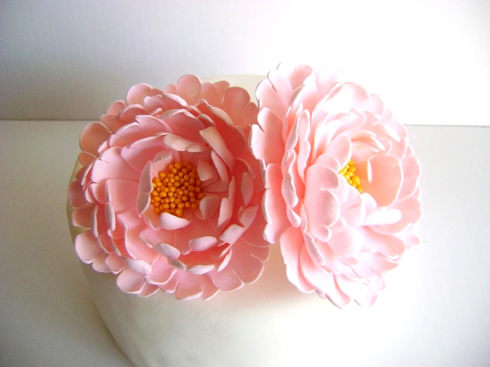 Wedding Cake Topper. Peony Cake Topper. Flower Cake Topper. Wedding Cake Flower. Wedding Cake Decor. Clay Wedding Cake Topper Made To Order