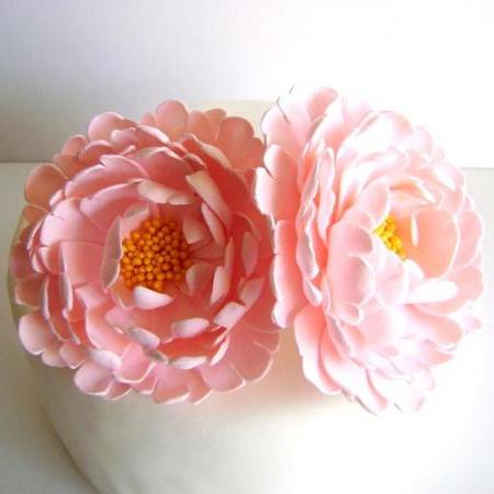 Wedding Cake Topper. Peony Cake Topper. Flower Cake Topper. Wedding Cake Flower. Wedding Cake Decor. Clay Wedding Cake Topper Made to Order