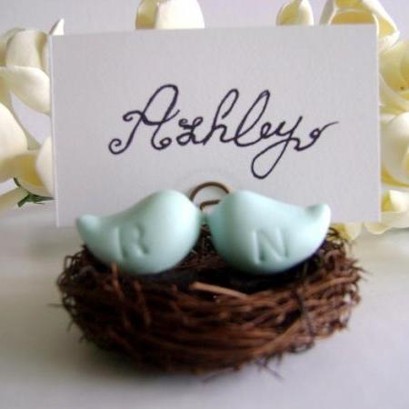 Wedding Love Birds Place Card Holder/ Favor. Bird Place Card Holder/Favor. Nest Place Card Holder. Made-to-Order