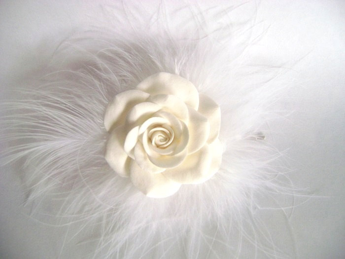 Flower Girl Rose Hair Pin. Wedding Accessories on Luulla